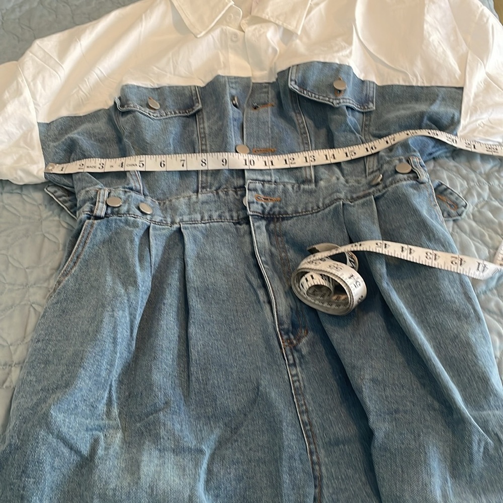 Jean and button-down jumpsuit size 1 XL from good times new with tags - Picture 6 of 10